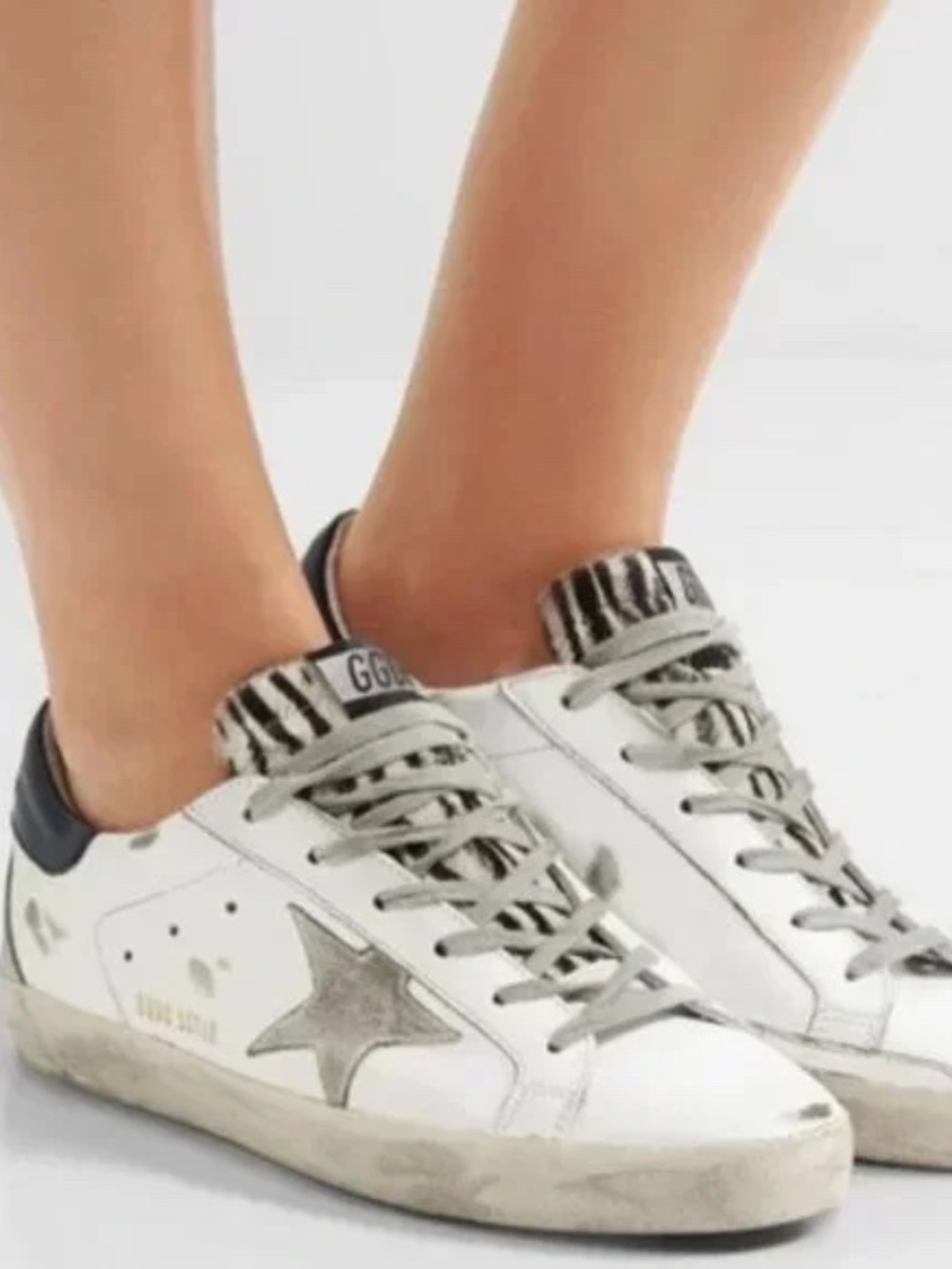 Superstar Golden Goose Skateboarder Sneakers Zebra Tongue Size 41